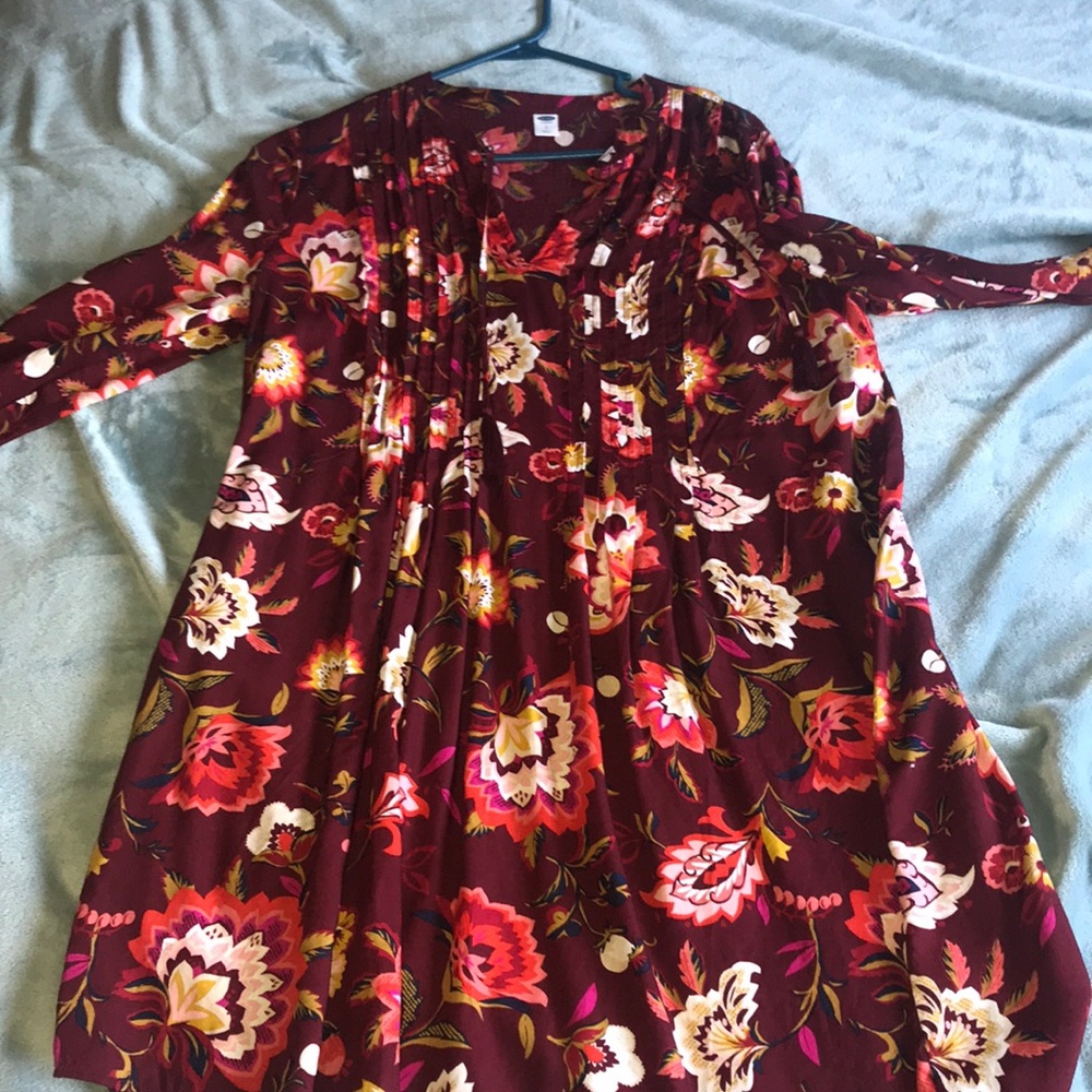 Red flower dress